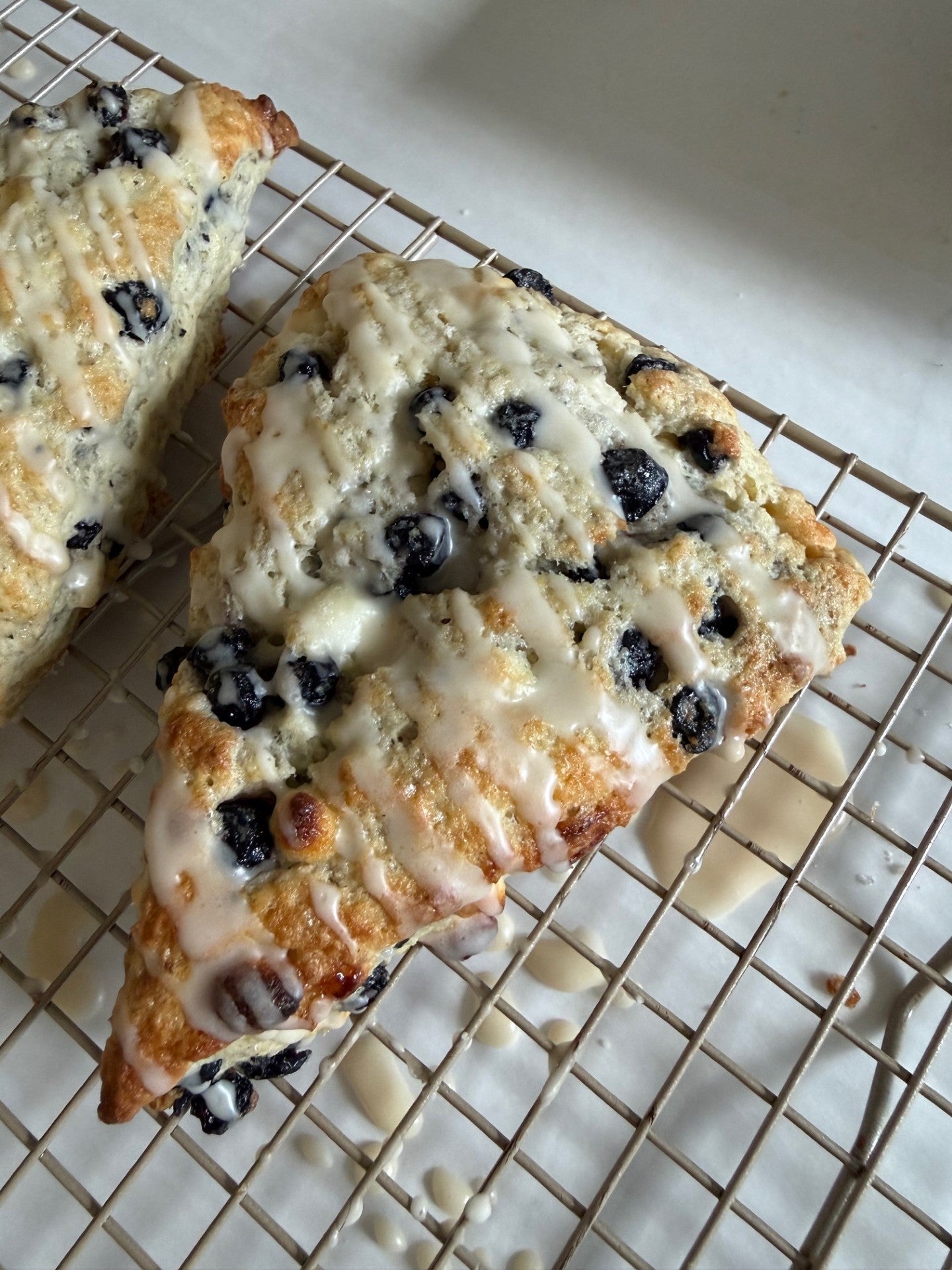 Blueberry & Cream Sourdough Scones